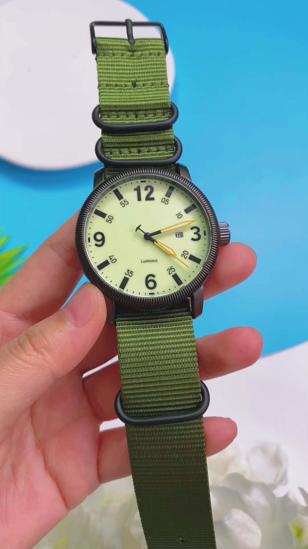 TPW K7106 Casual Sports Nylon Watch For Men Luminous Dial 3ATM Waterproof