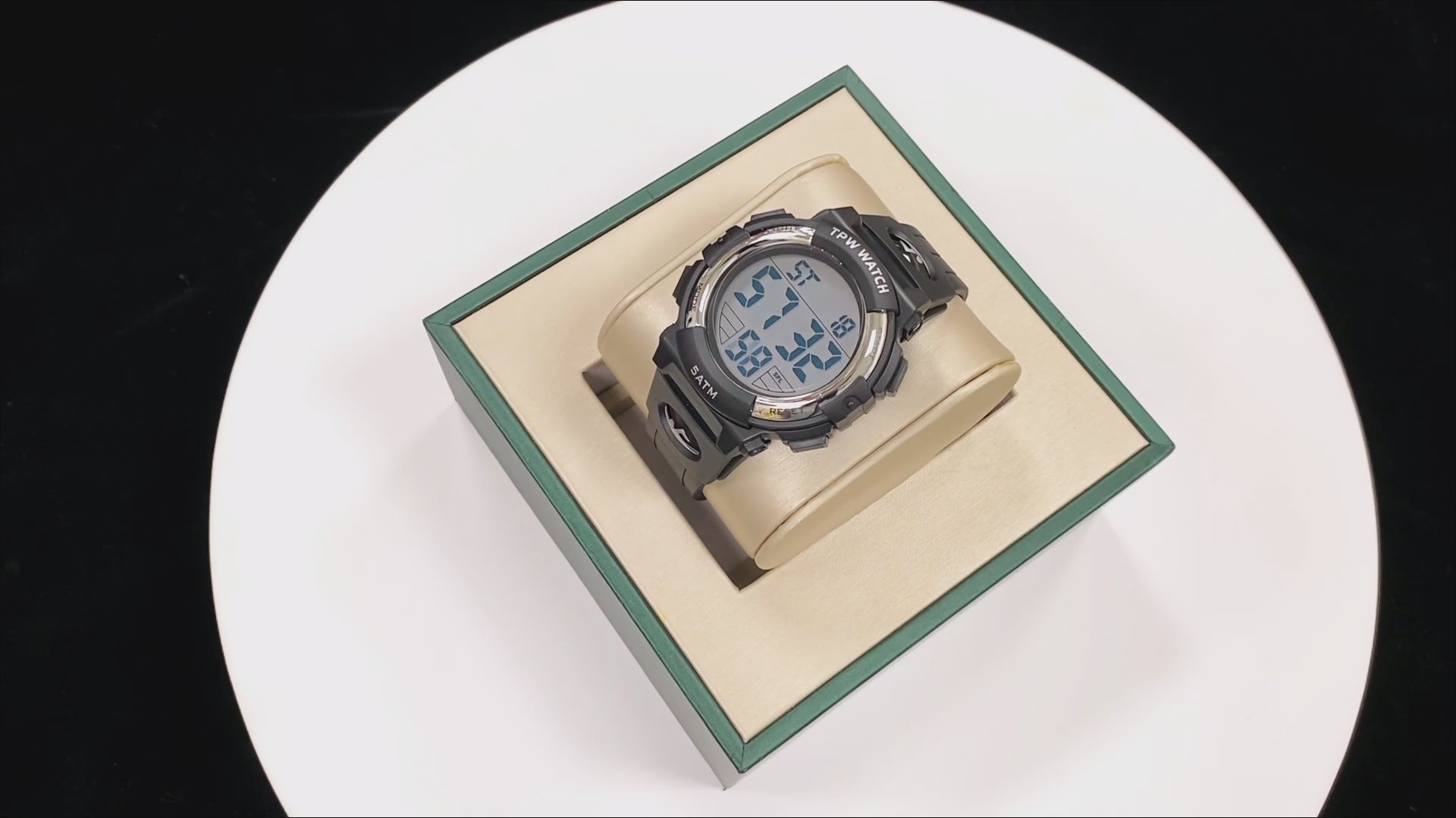 TPW K9047 5 ATM Waterproof Big Designers Sport Digital Watch With Date Calendars