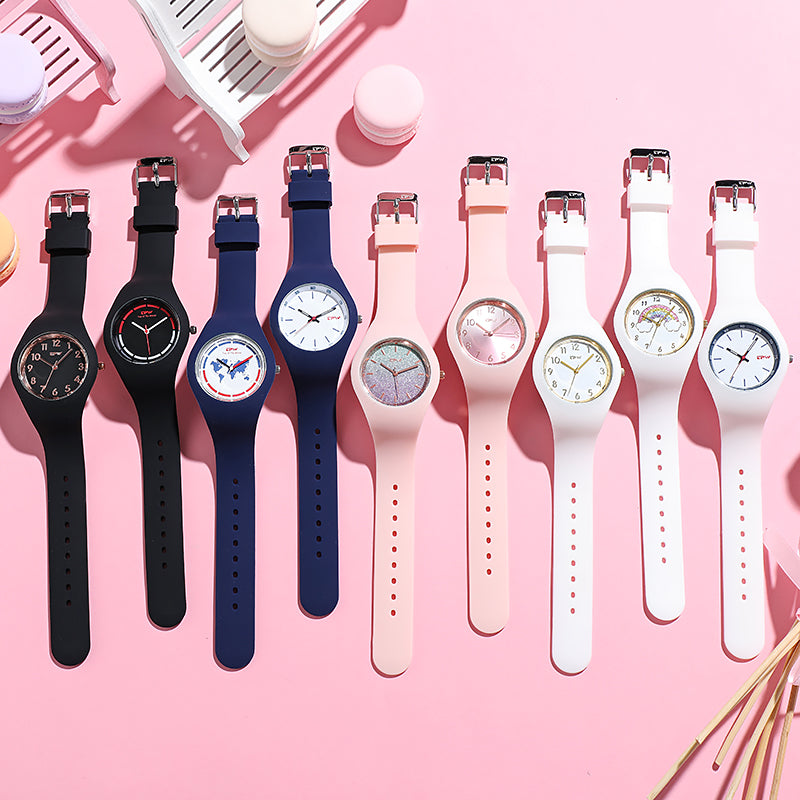 TPW K3097 Soft Silicone Printed Ladies Quartz Wrist Watch for Women Relojes De Cuarzo
