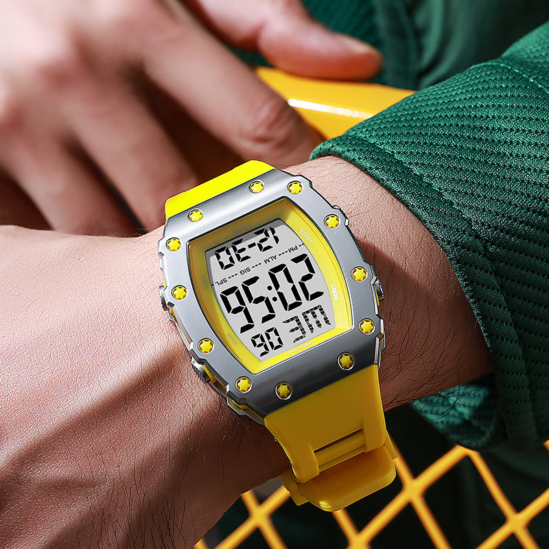 TPW K9058 Men Tonneau-shape Waterproof Square Digital Watch Relojes Digitales