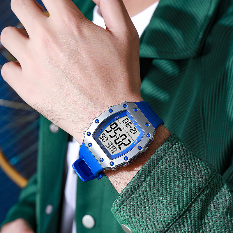 TPW K9058 Men Tonneau-shape Waterproof Square Digital Watch Relojes Digitales