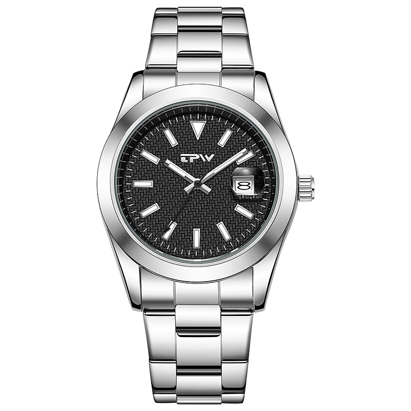 TPW K5130 Business Luxury Men's Waterproof Calendar Steel Quartz Watch Wholesale Reloj Hombre