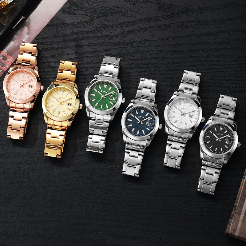 TPW K5130 Business Luxury Men's Waterproof Calendar Steel Quartz Watch Wholesale Reloj Hombre