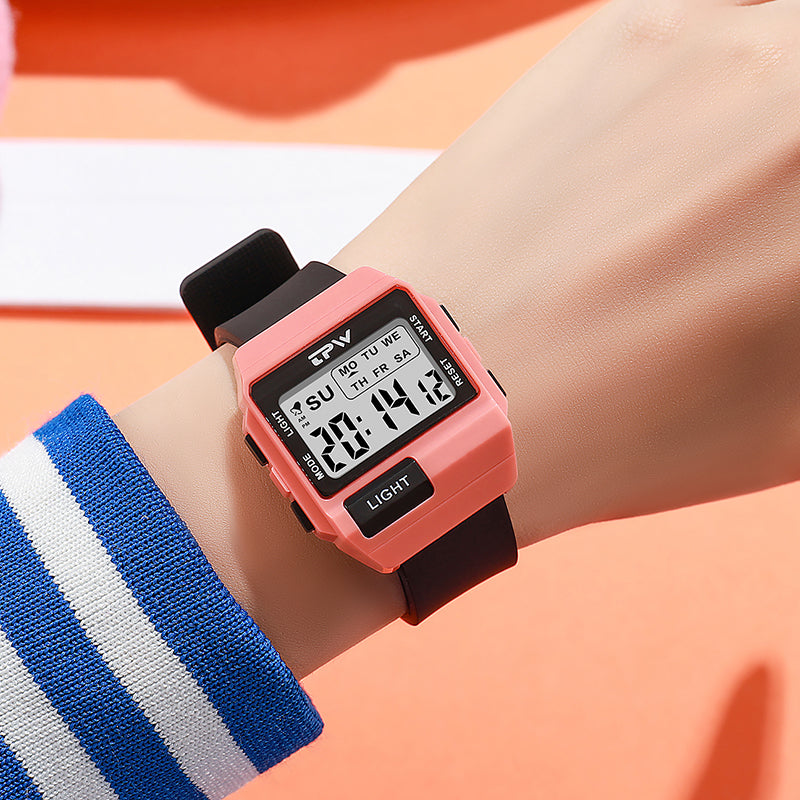 TPW K9056 Trendy Students Waterproof Digital Girls Watches Boys Sport Watch Relojes Digitales