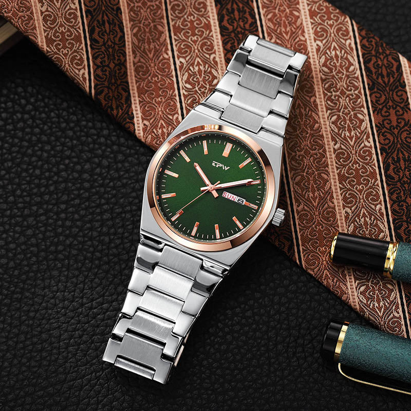 TPW K5128 Luxury Calendar Luminous Analog Quartz Watch for men Wristwatches